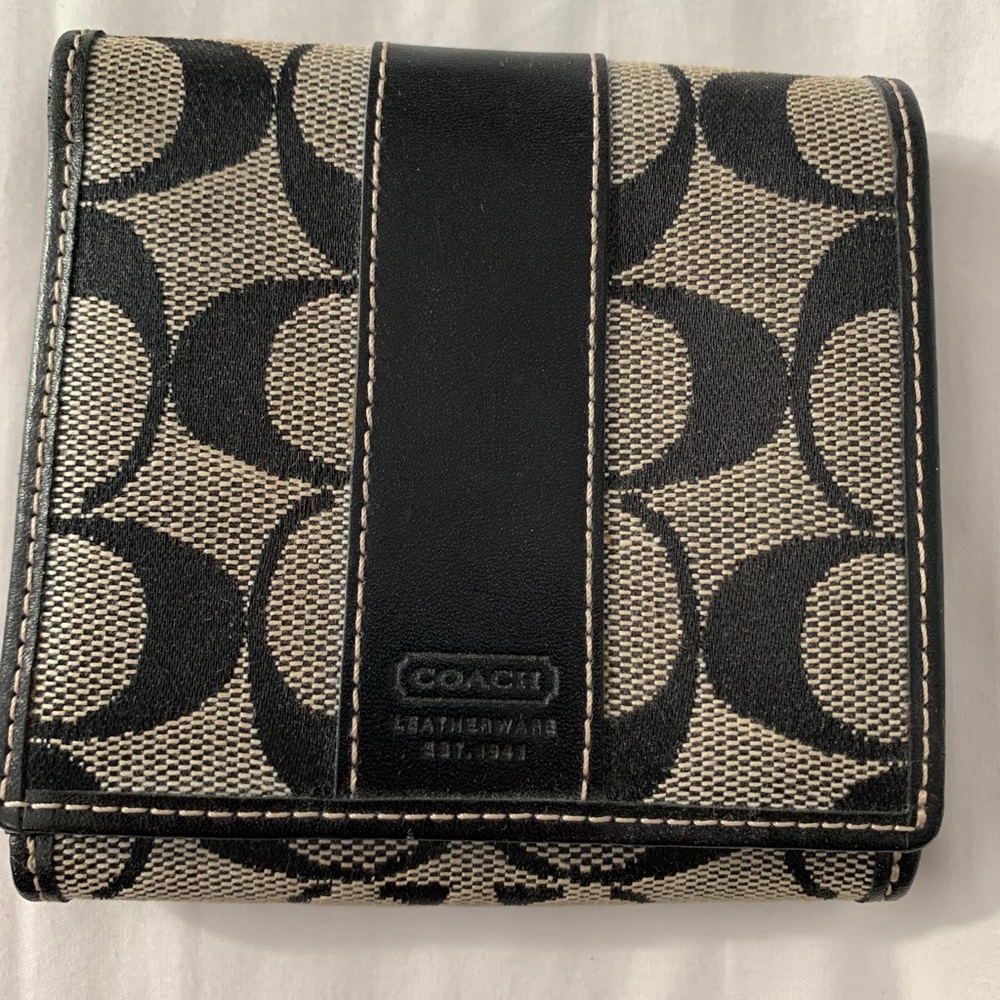 COACH small wallet - signature c fabric